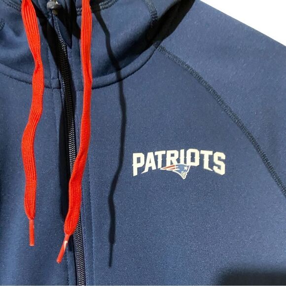 Nike NFL Team Apparel New England Patriots Therma-Fit Full Zip Blue Hoodie - Picture 2 of 7